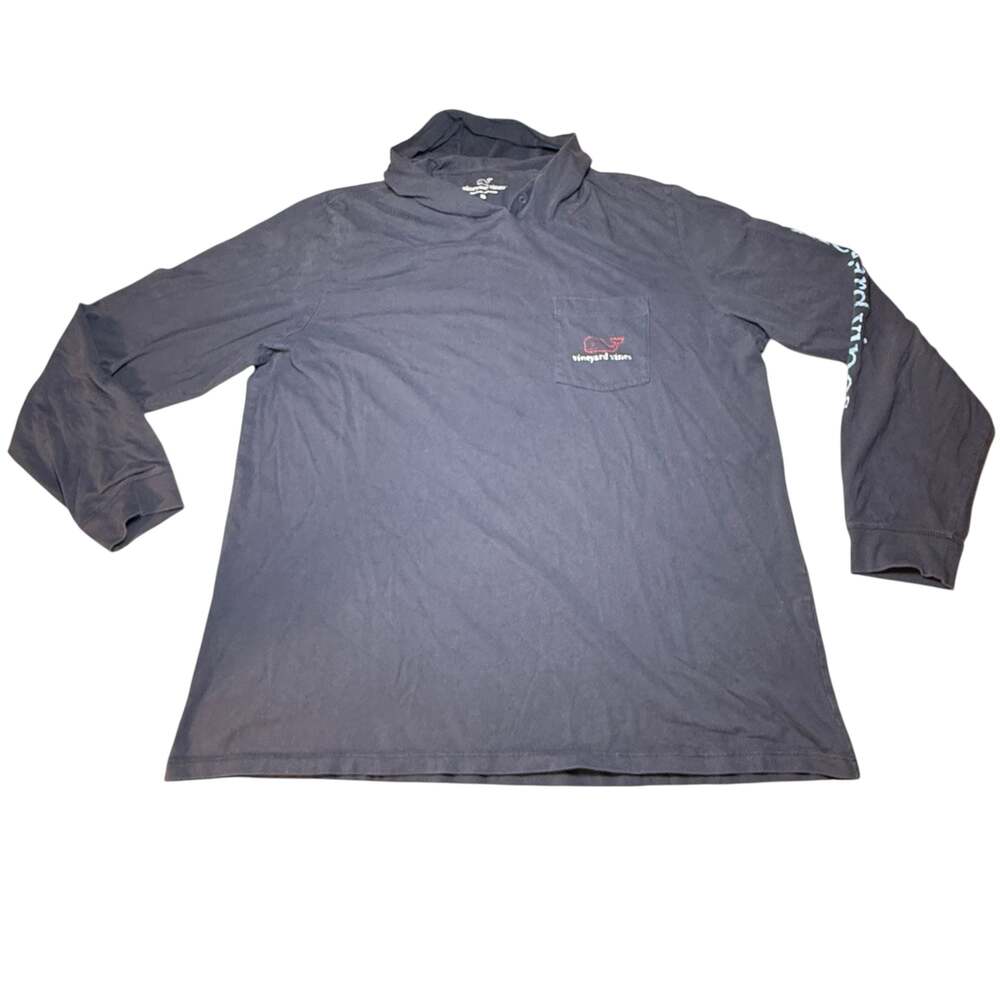 Vineyard Vines Long Sleeve Pocket T-Shirt Hoodie Dark Blue XL